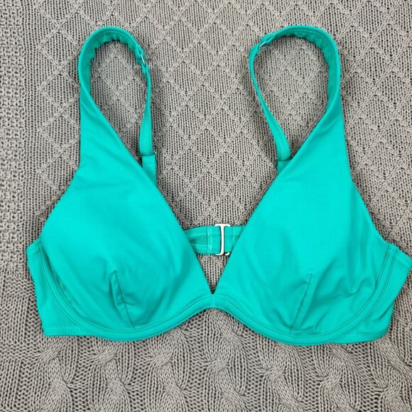 Athleta Green Bikini Top ~ 34 B/C - Picture 1 of 8